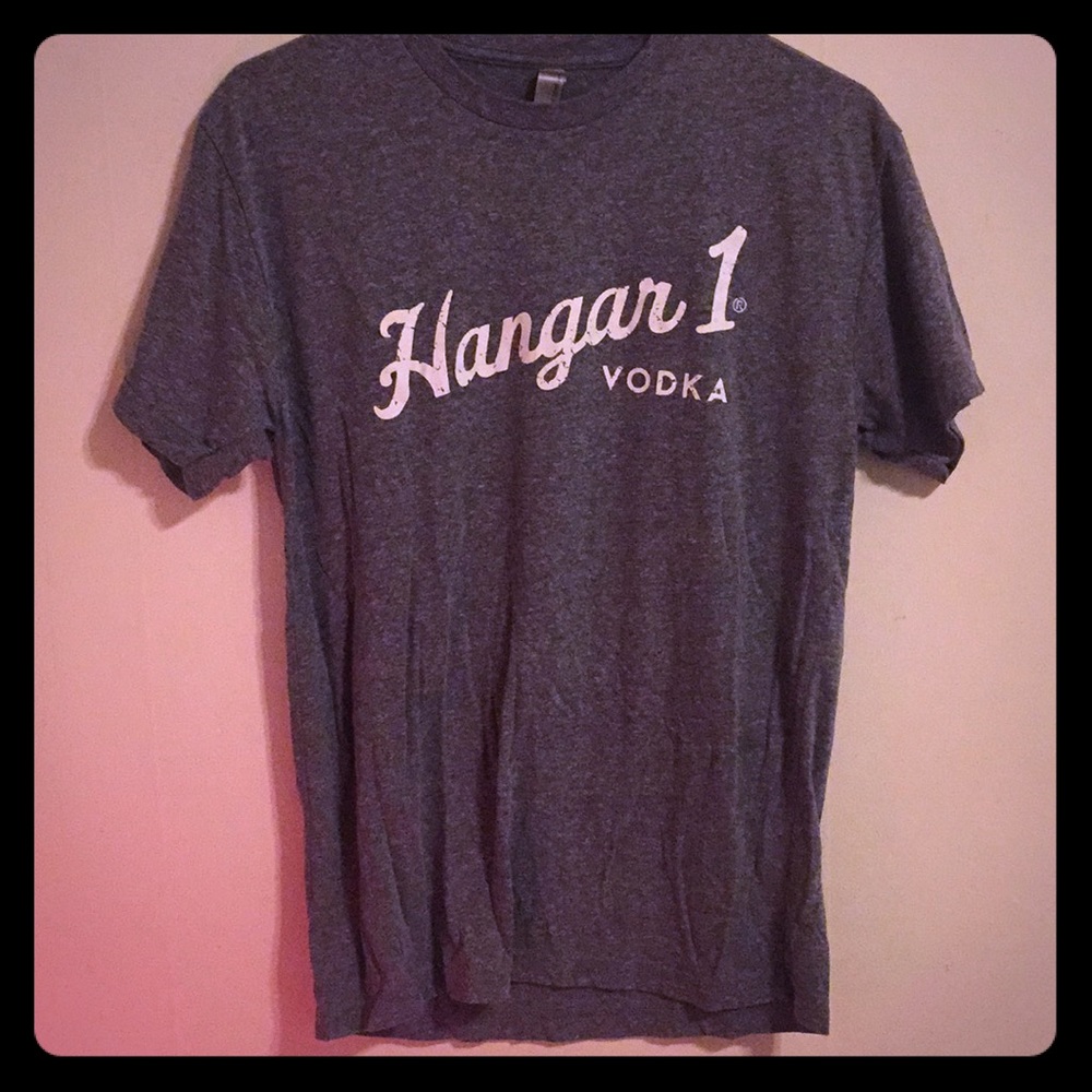 Hangar 1 Vodka t-shirt M gray next level apparel